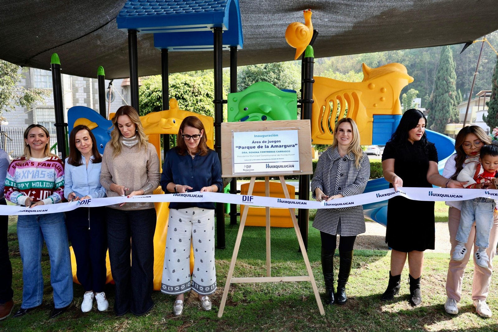 ENTREGA HUIXQUILUCAN UN NUEVO PARQUE INFANTIL EN LOMAS DE LA HERRADURA