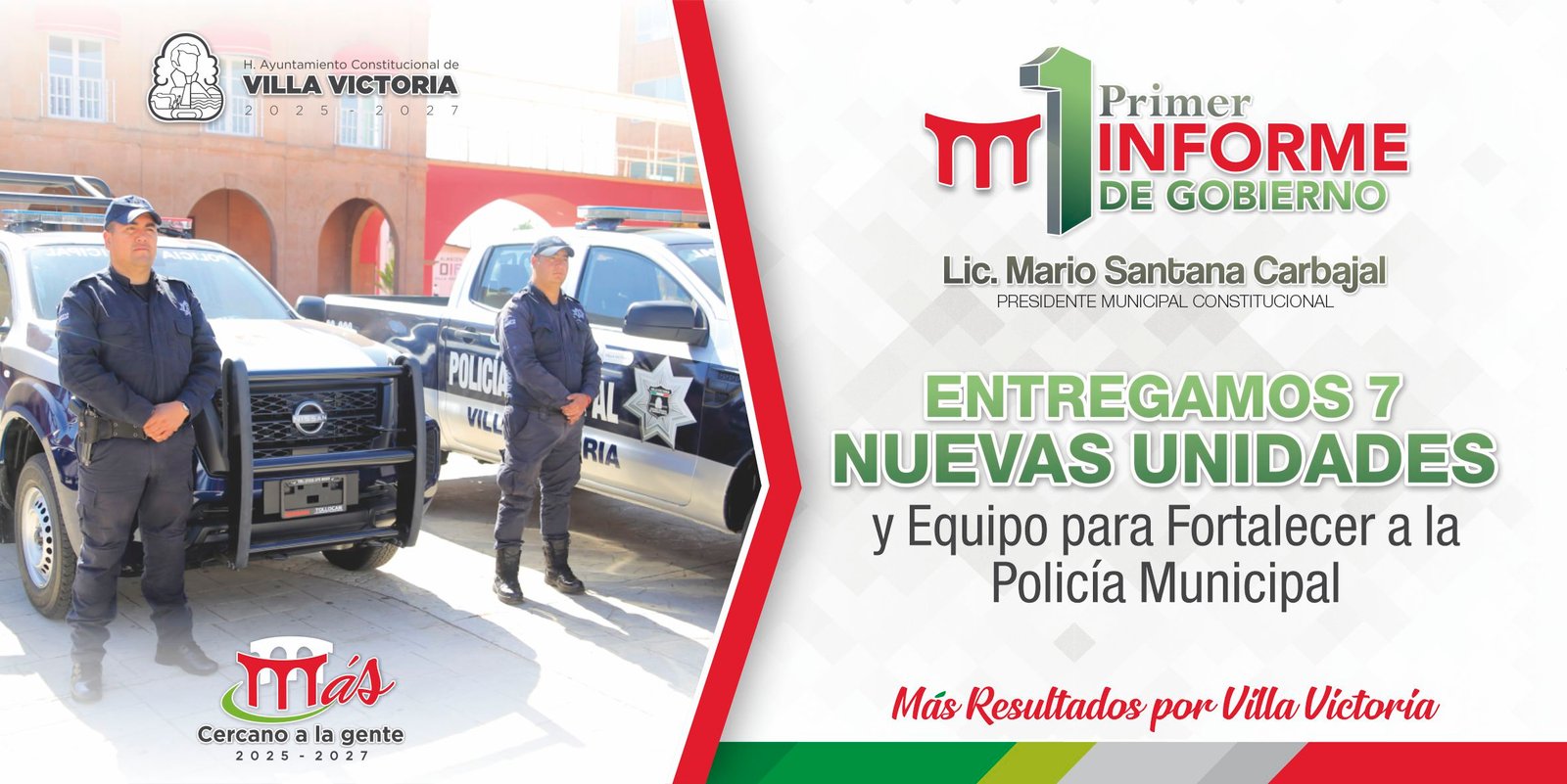 *En Villa Victoria En seguridad entregaron 7 nuevas unidades