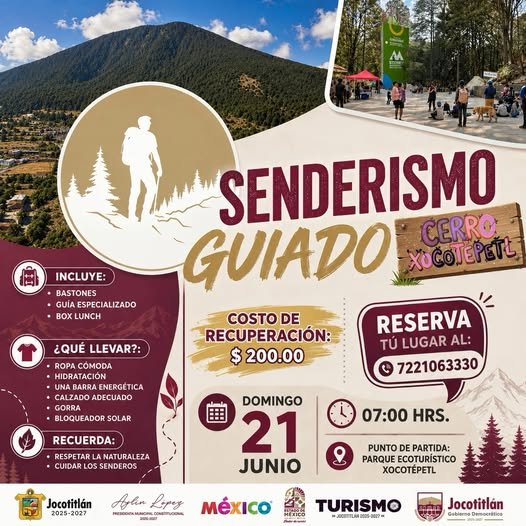 Practica senderismo en Jocotitlán