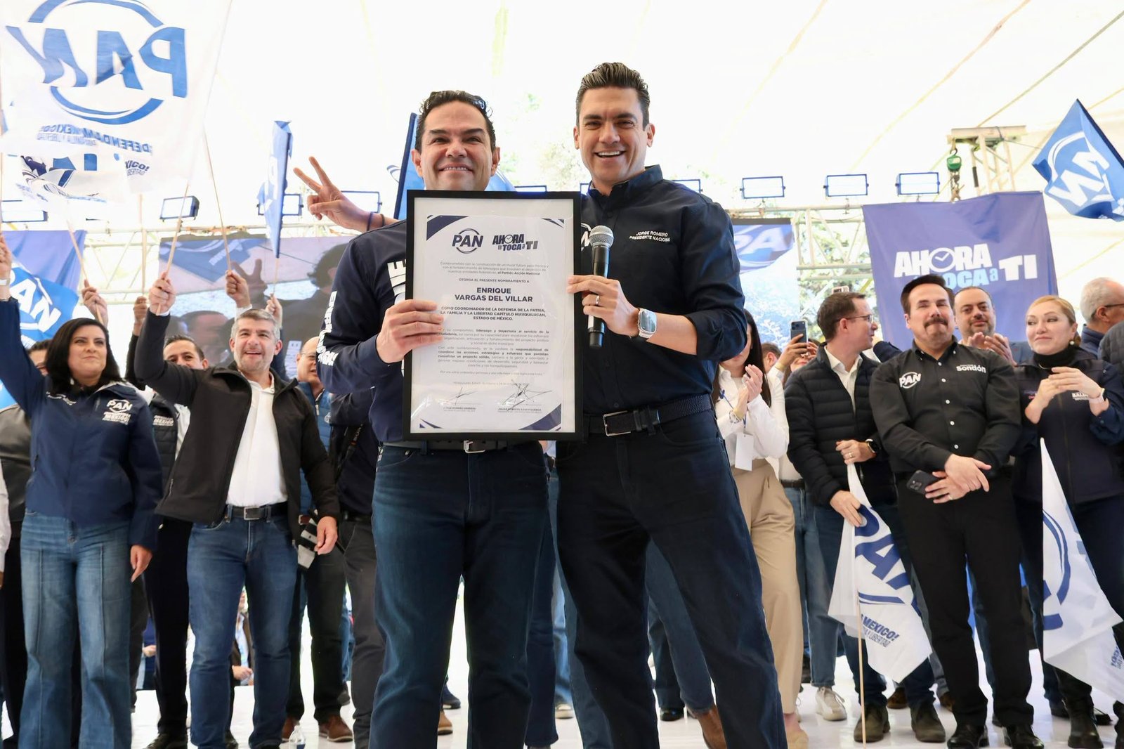 NOMBRA PAN A ENRIQUE VARGAS COMO COORDINADOR DE LA DEFENSA DE LA PATRIA, FAMILIA Y LIBERTAD EN HUIXQUILUCAN